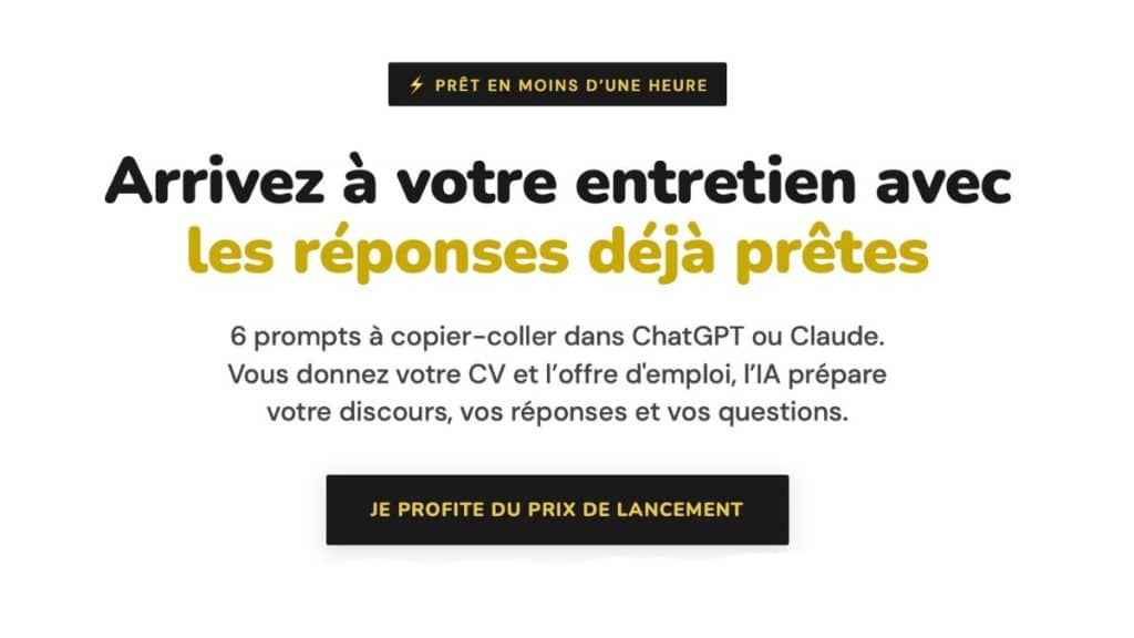IA entretien d'embauche : 6 prompts à copier-coller dans ChatGPT ou Claude pour préparer vos réponses